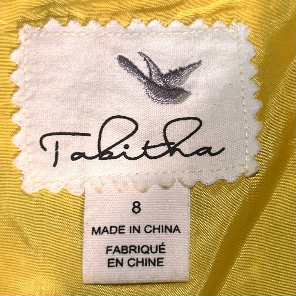 Tabitha Neon Chartreuse Azure Scroll Shift Dress … - image 5